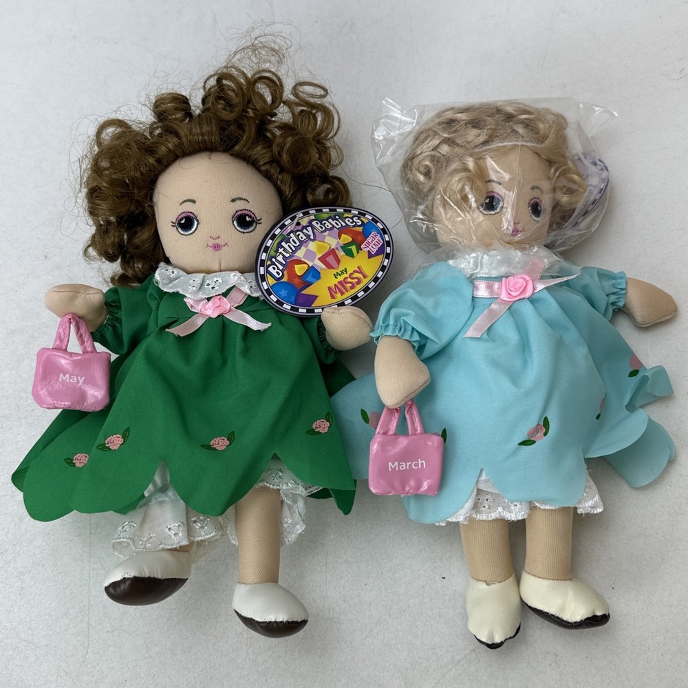 Birthday Babies Plush Sugar Loaf May Missy & March Maryann Vintage with Tags